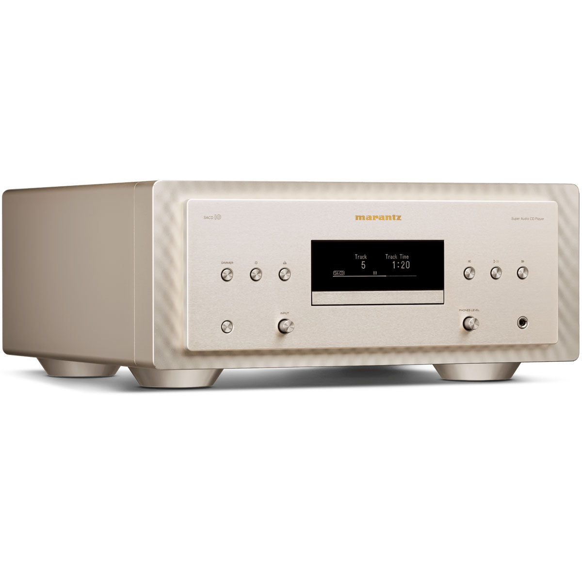 Marantz SACD 10 Reference SACD Player champagne angled left front view