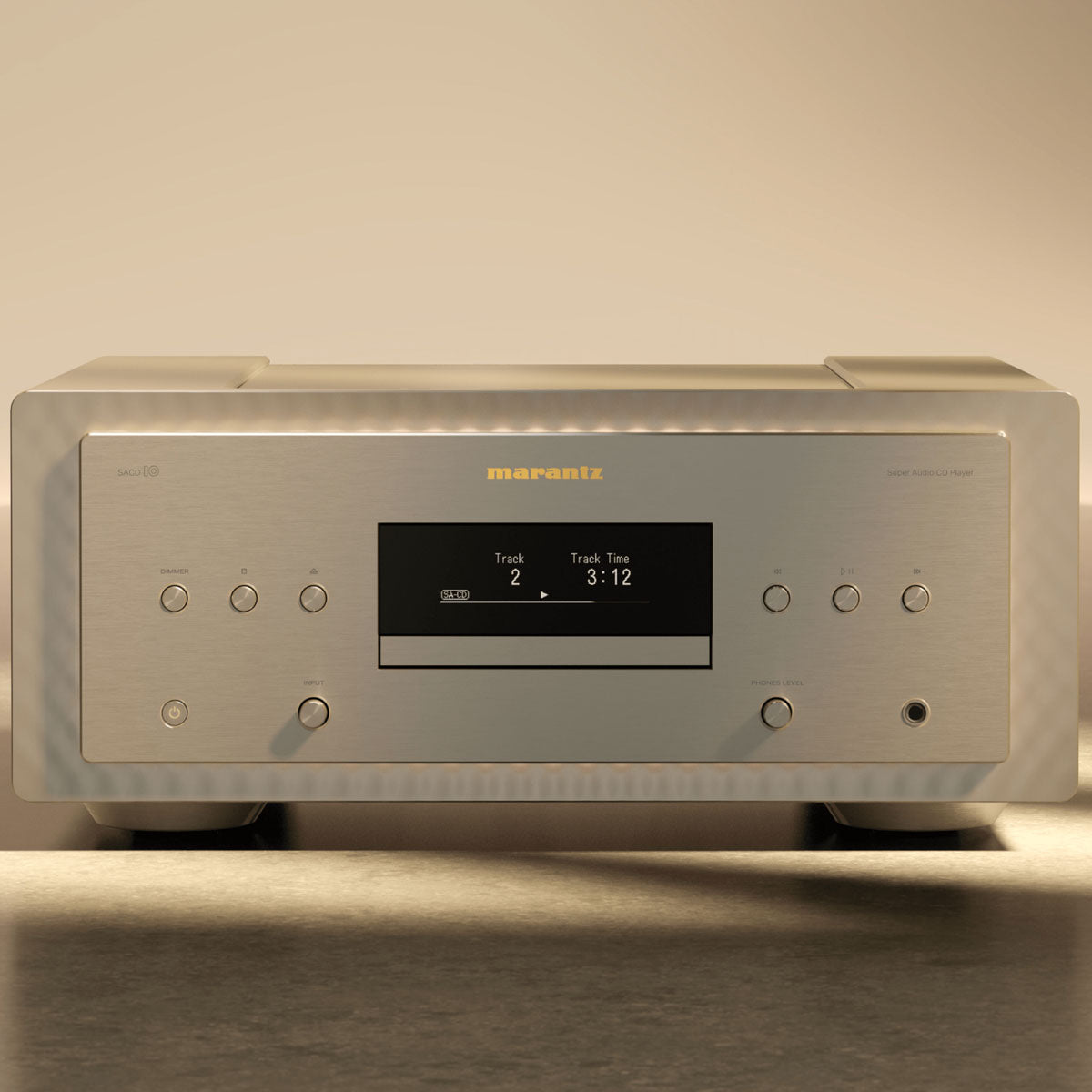 Marantz SACD 10 Reference SACD Player champagne on table