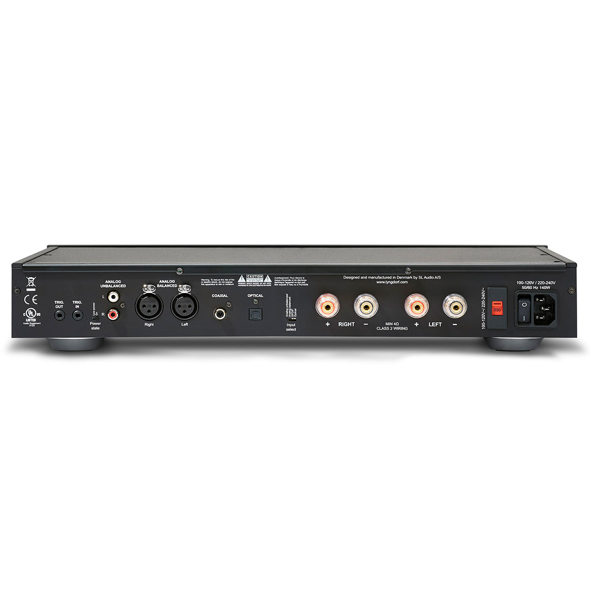 Lyngdorf SDA-2400 Stereo Semi-Digital Power Amplifier rear view
