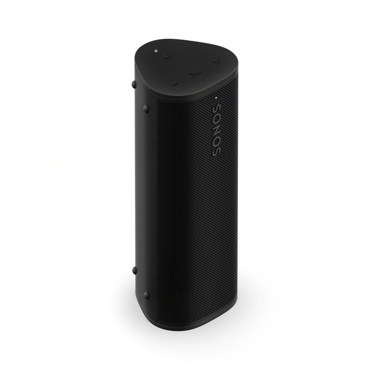 Sonos Roam 2 Portable Waterproof Smart Speaker - black - front view angled right