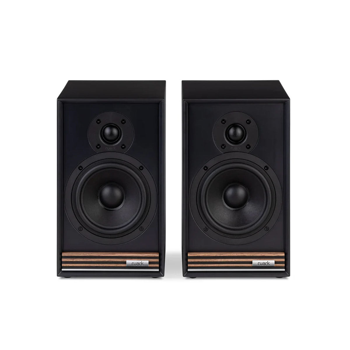 Ruark Audio Sabre R Bookshelf Speakers - black - front view without grilles