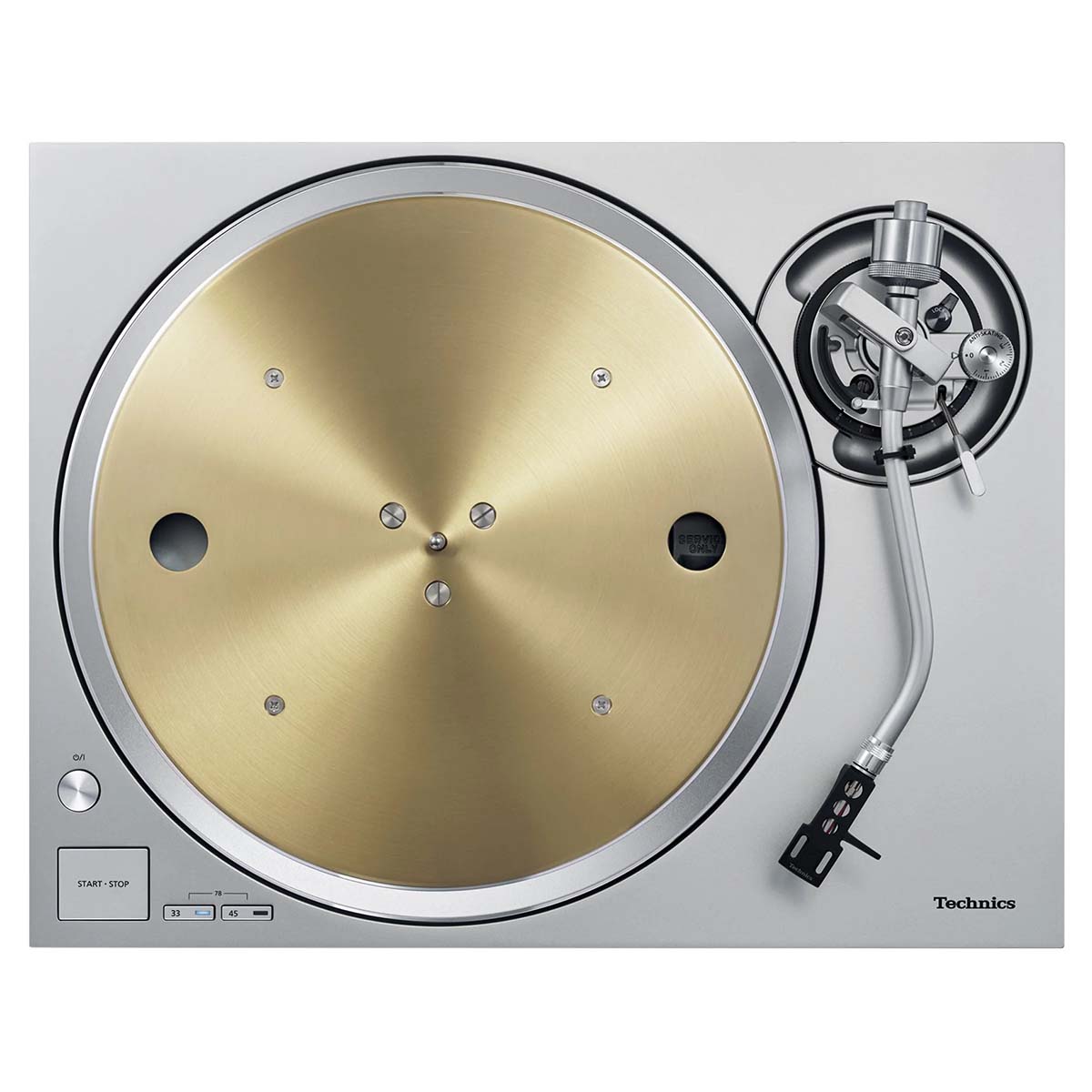 Technics SL-1300G New Generation Grand Class Turntable - silver top view