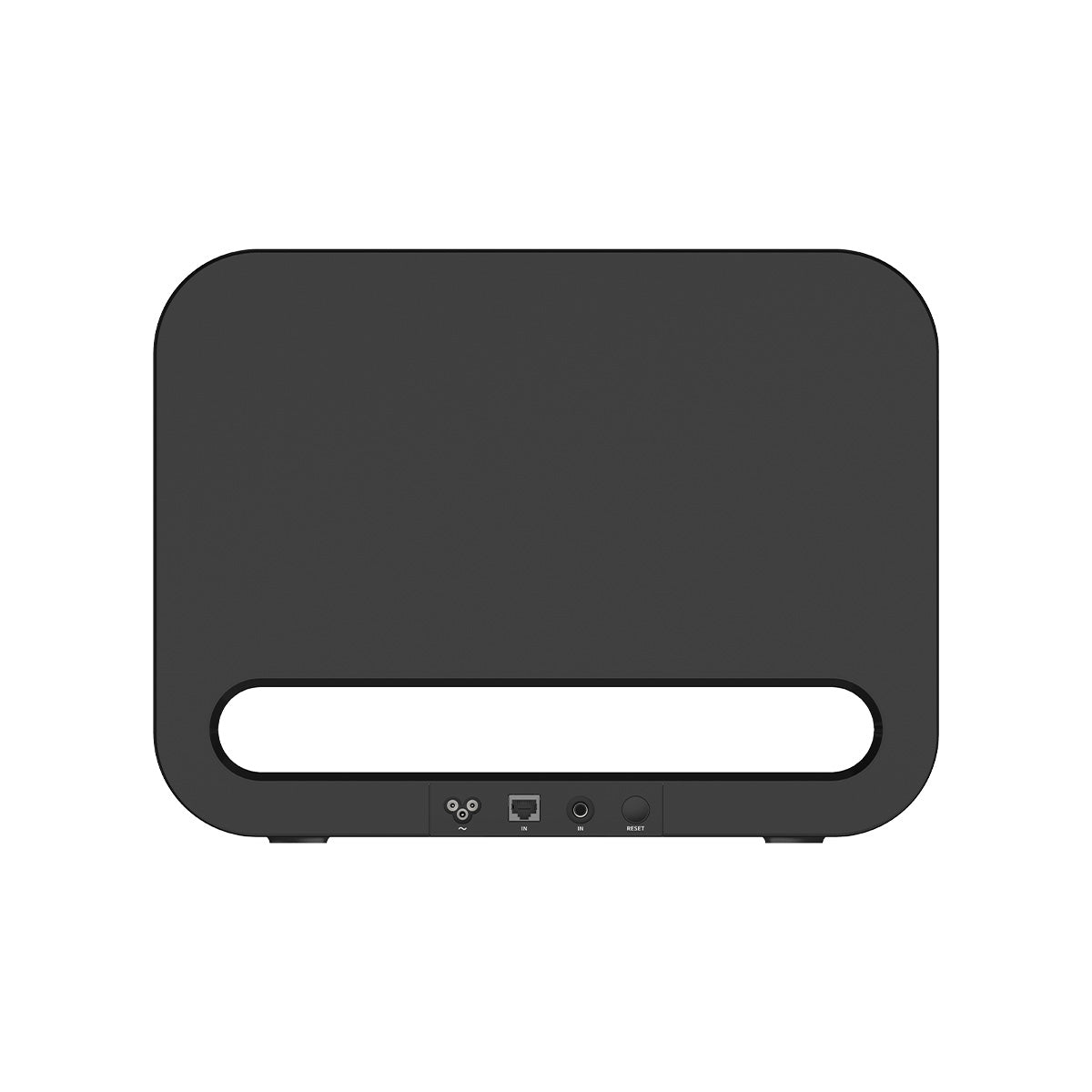 WiiM Sub Pro Wireless Smart Subwoofer - gloss black - rear view