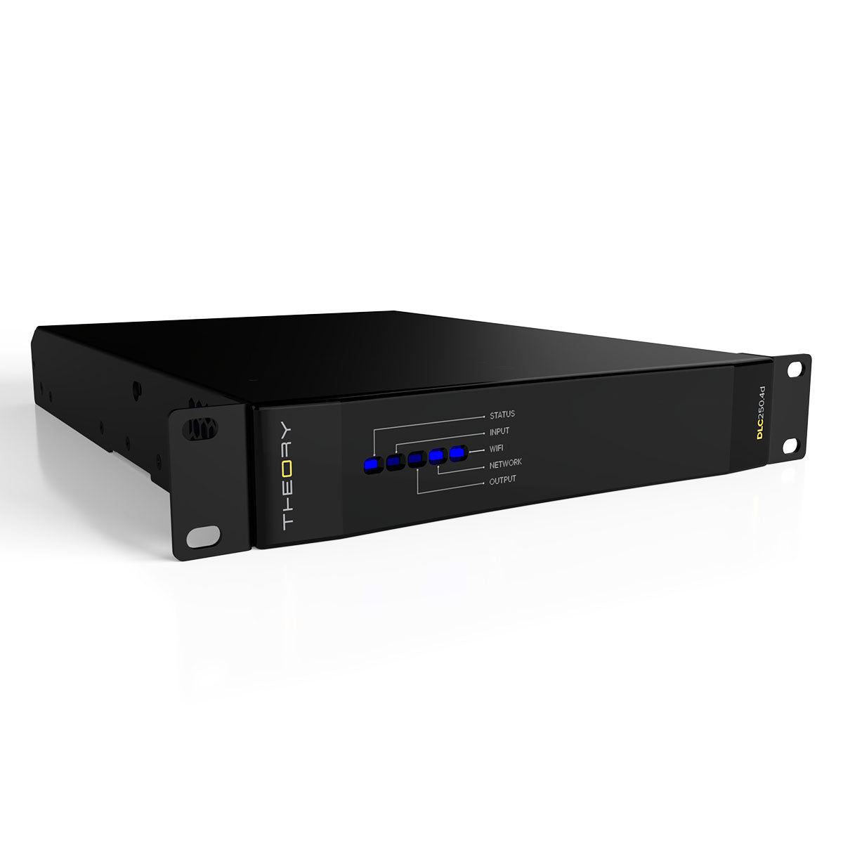 Theory DLC-250.4d 250W 4-Channel Distribution Loudspeaker Controller with Dante - front view angled right