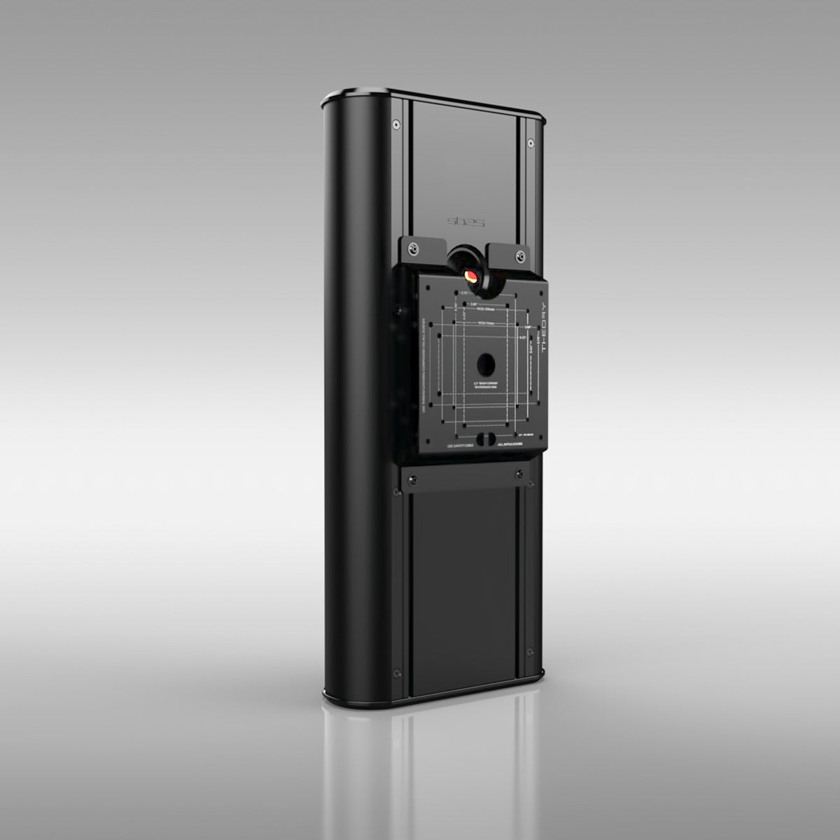 Theory sb25 Universal Mount Adapter Kit mounted on sold-separately sb25 rear view angled right