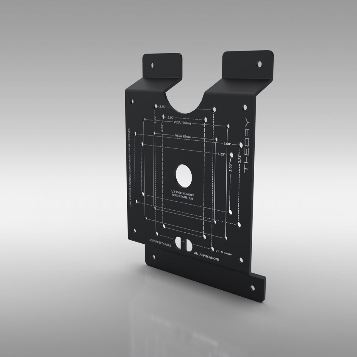 Theory sb25 Universal Mount Adapter Kit - front view angled left