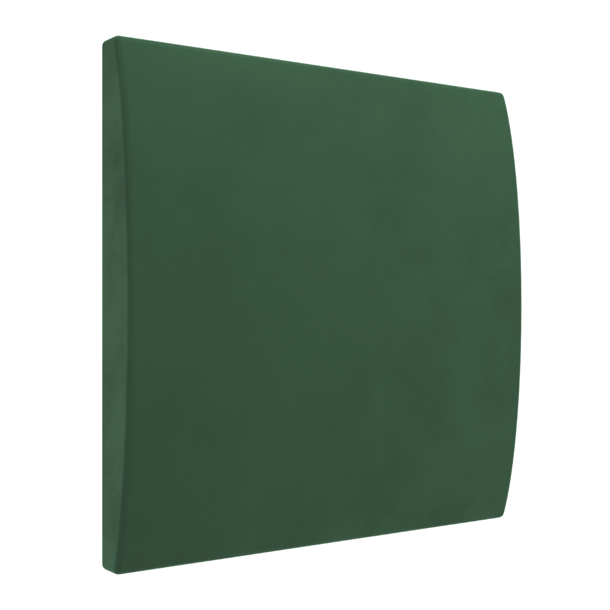 A musk green rectangular Vicoustic Cinema Round Premium Broadband Sound Absorber Acoustic Panel with rounded corners and a visible side edge, shown on a plain white background.