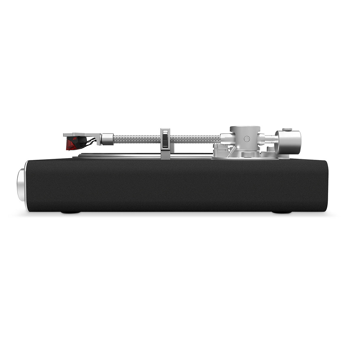 Victrola Stream Carbon Wi-Fi Streaming Turntable - black and silver - side view facing left