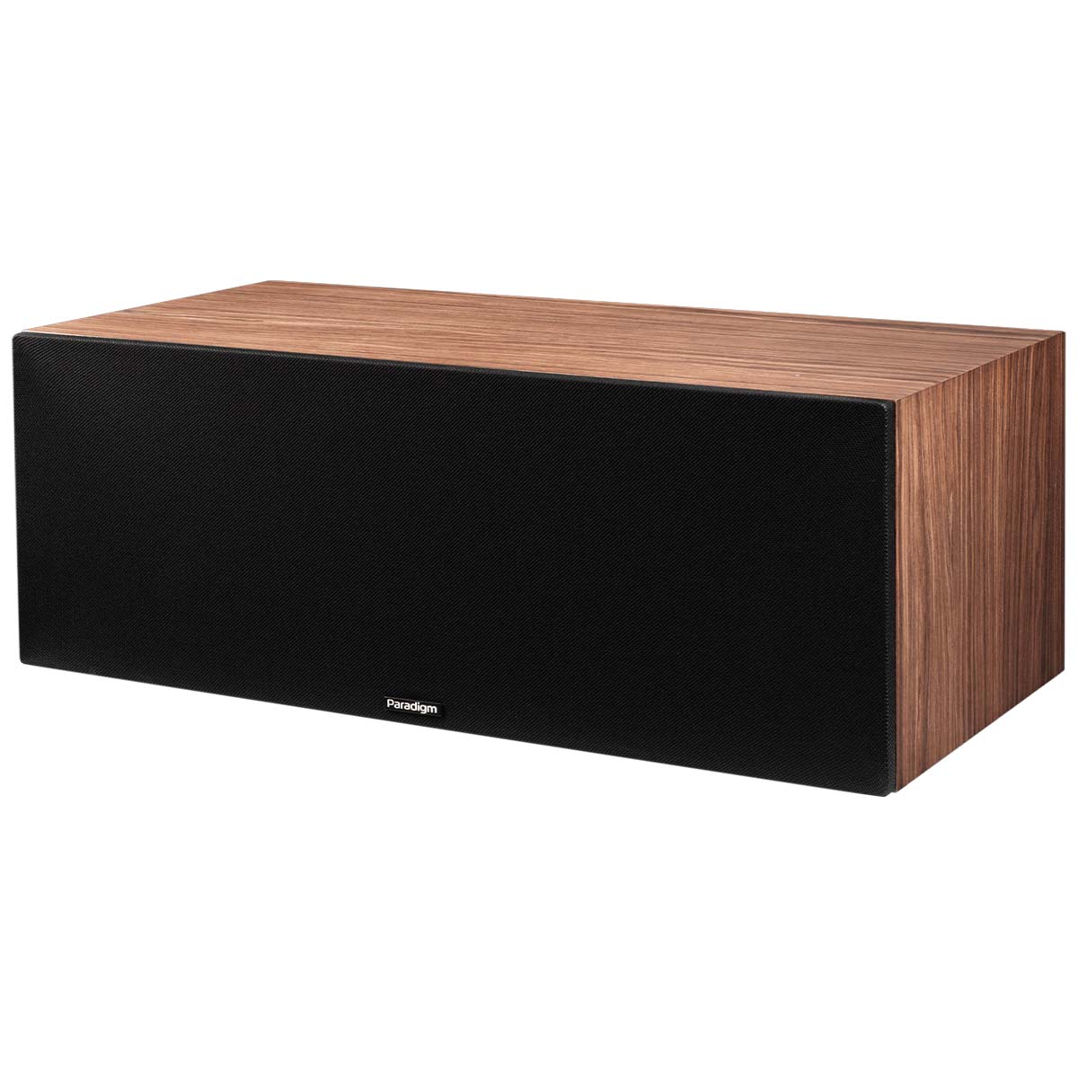 Paradigm Premier 520LCR V2 LCR Speaker - Each walnut angled front view with grille