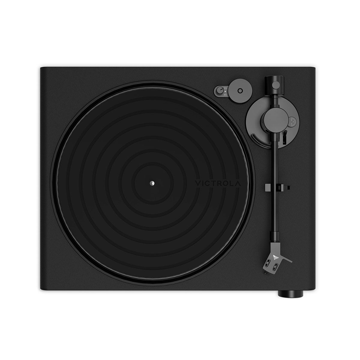 Victrola Stream Onyx Wi-Fi Streaming Turntable - Black - top view with no record on platter