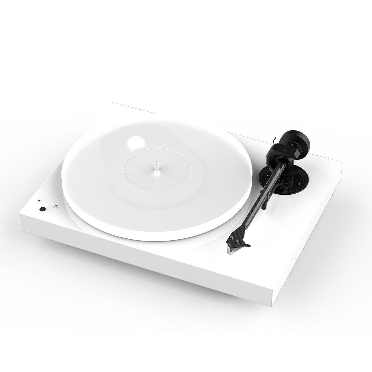 Pro-Ject X1 B Balanced Turntable w/ Pick it PRO B - gloss white - angled front view