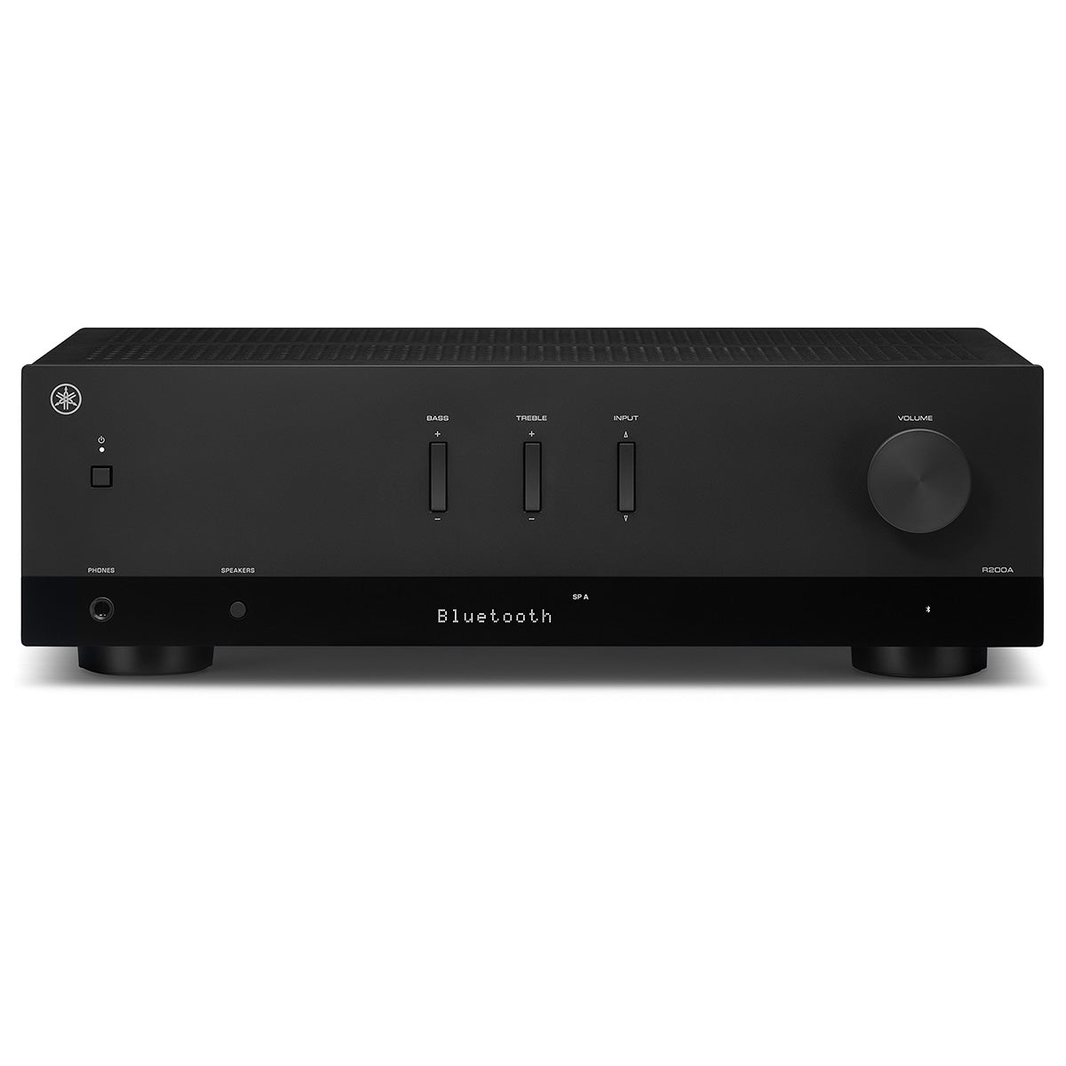 Yamaha R200A 2-Channel Hi-Fi Stereo Receiver with Bluetooth - Black - front view