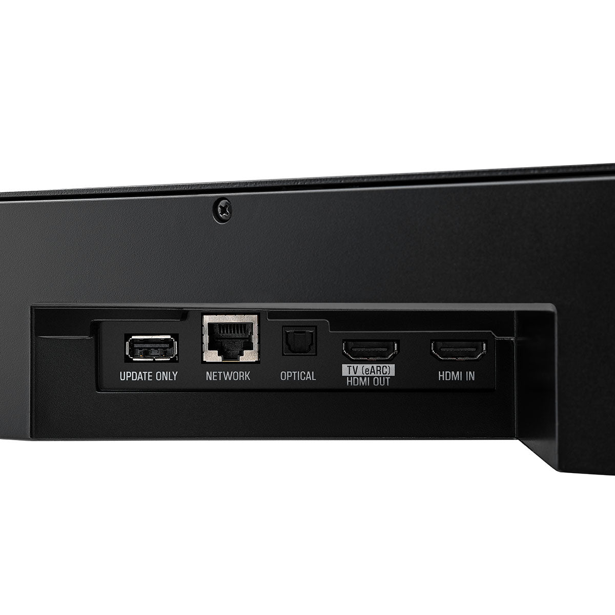 Yamaha True X Surround 90A Soundbar/Surround Sound System - close-up of rear inputs
