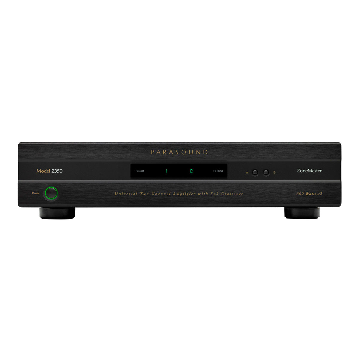Parasound ZoneMaster 2350 Two-Channel Amplifier - Black front view