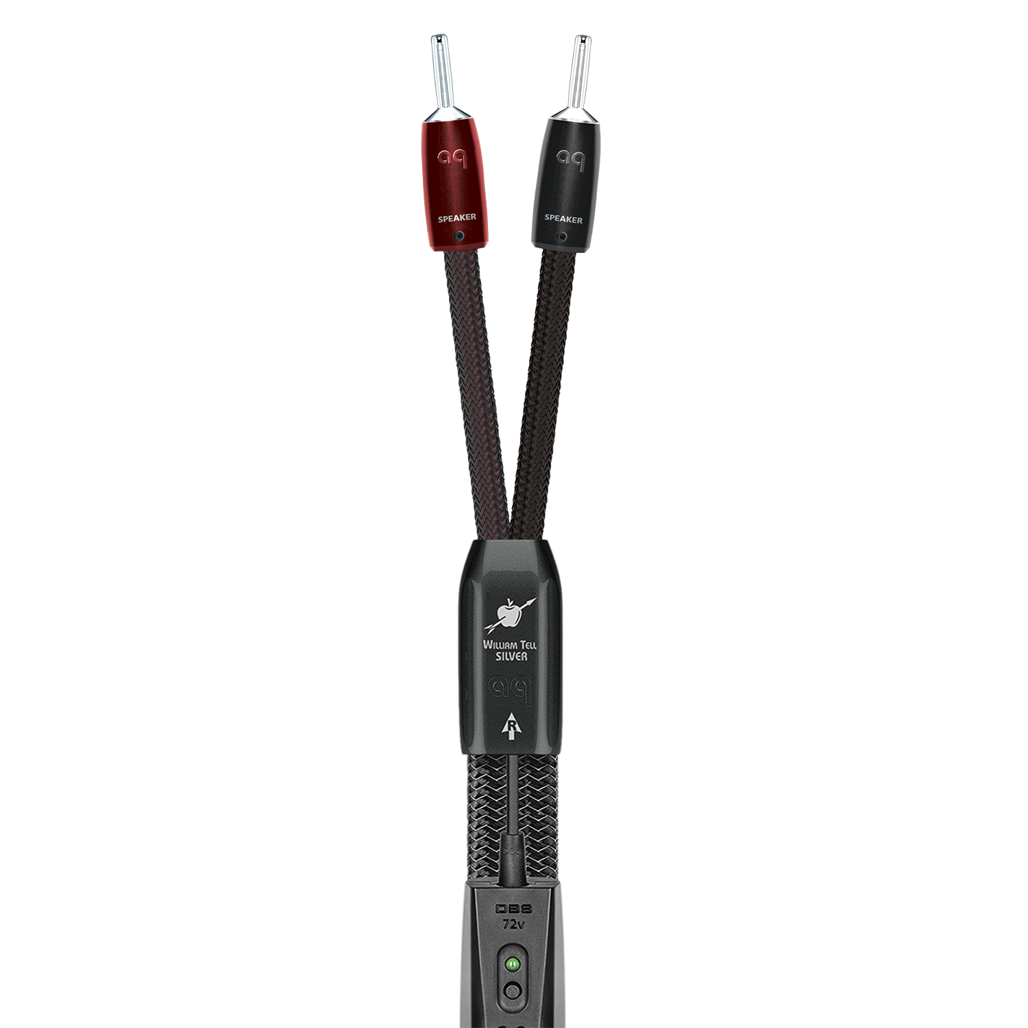 AudioQuest William Tell SILVER Speaker Cable w/ ZERO-Tech for Full-Range or Treble - front view
