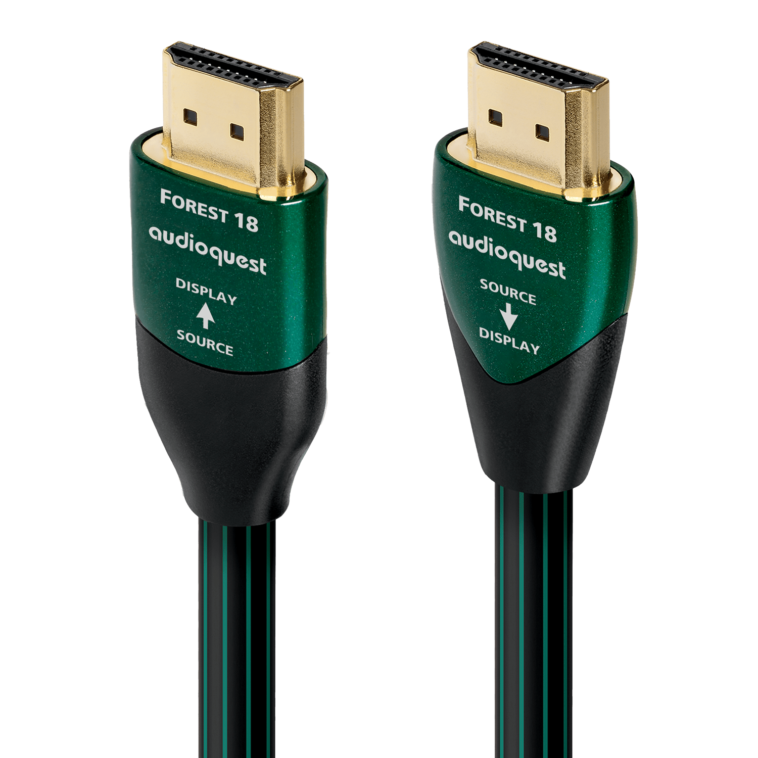 AudioQuest Forest 18 2.0b HDMI Cable - 4K/8K Ultra HD, In-Wall Rated, High-Speed, 18Gbps, HDR, eARC - front view
