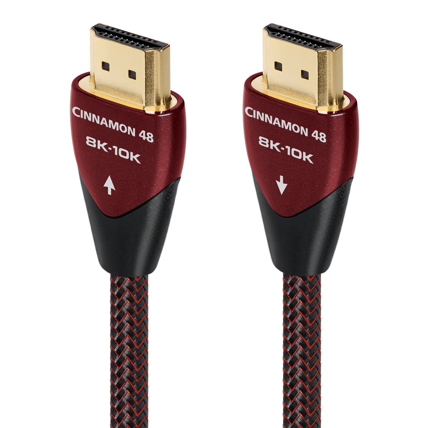 AudioQuest Cinnamon 48 i-Pack 2.1 HDMI Cable - 8K/10K Ultra HD, Gaming, High-Speed, 48Gbps, HDR, eARC - Installer 5-Pack - front view