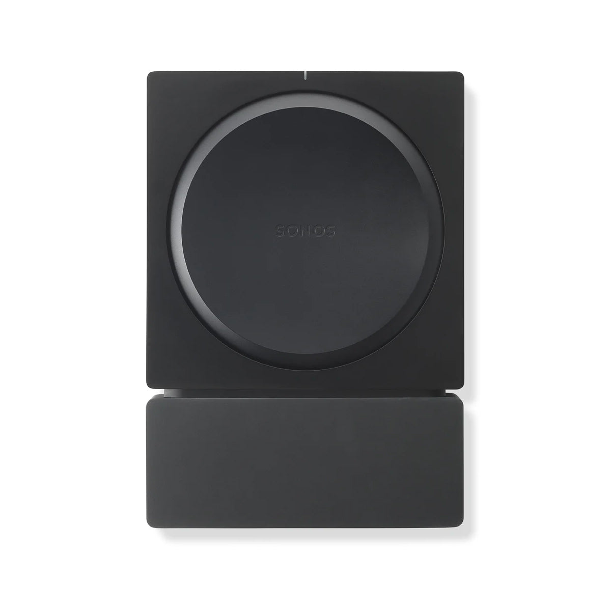 Front View Flexson Wall Mount For SONOS AMP (Black)