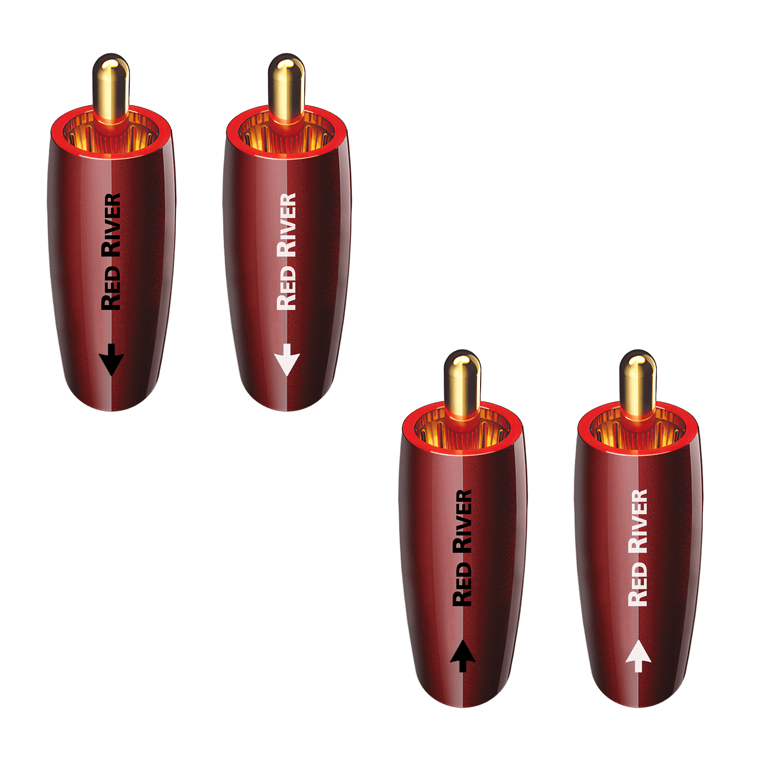 AudioQuest Red River RCA Field Termination Connectors - front view