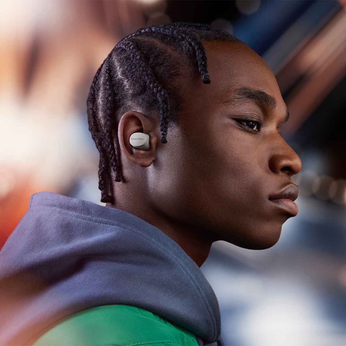 Bowers & Wilkins Pi6 Wireless Earbuds male lifestyle