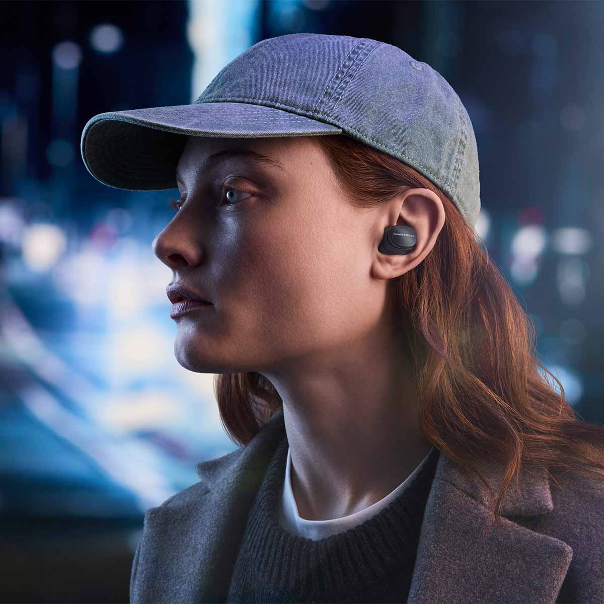 Bowers & Wilkins Pi6 Wireless Earbuds female lifestyle