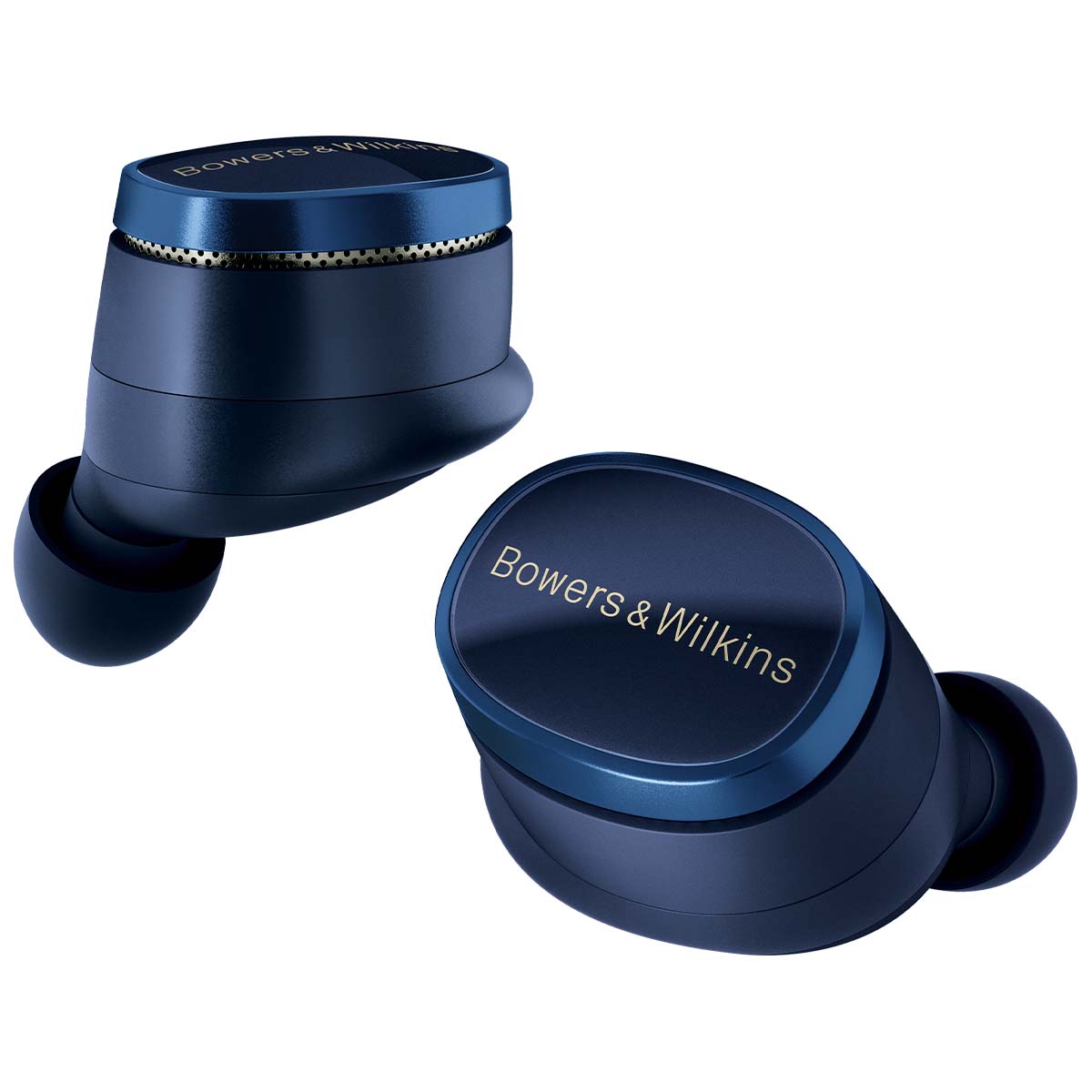 Bowers & Wilkins Pi8 Wireless Earbuds midnight blue pair of earbuds