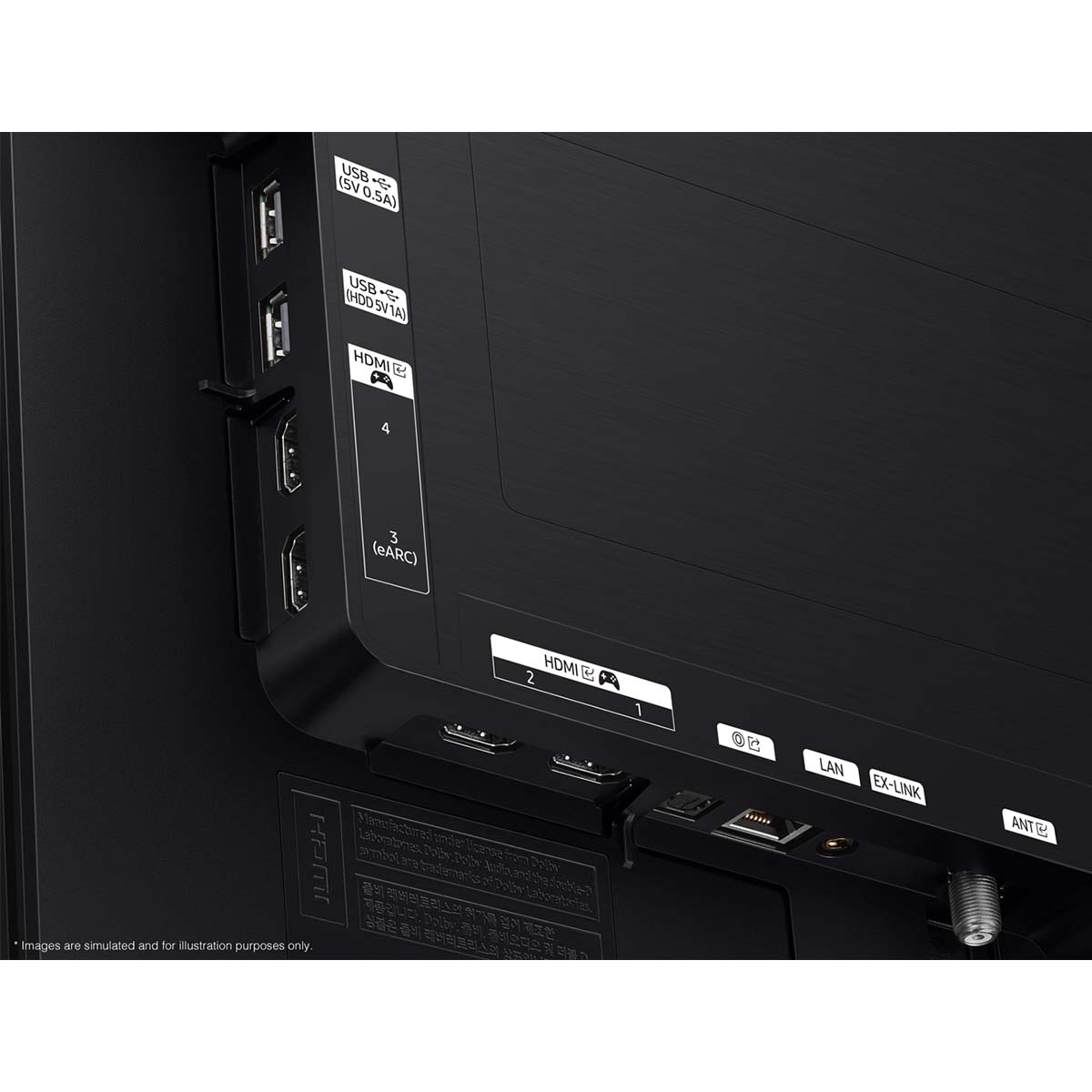 Samsung S90D OLED 4K Smart TV - rear components view