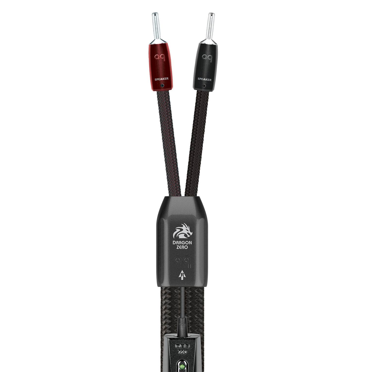AudioQuest Dragon ZERO Speaker Cable w/ ZERO-Tech for Full-Range or Treble - front view
