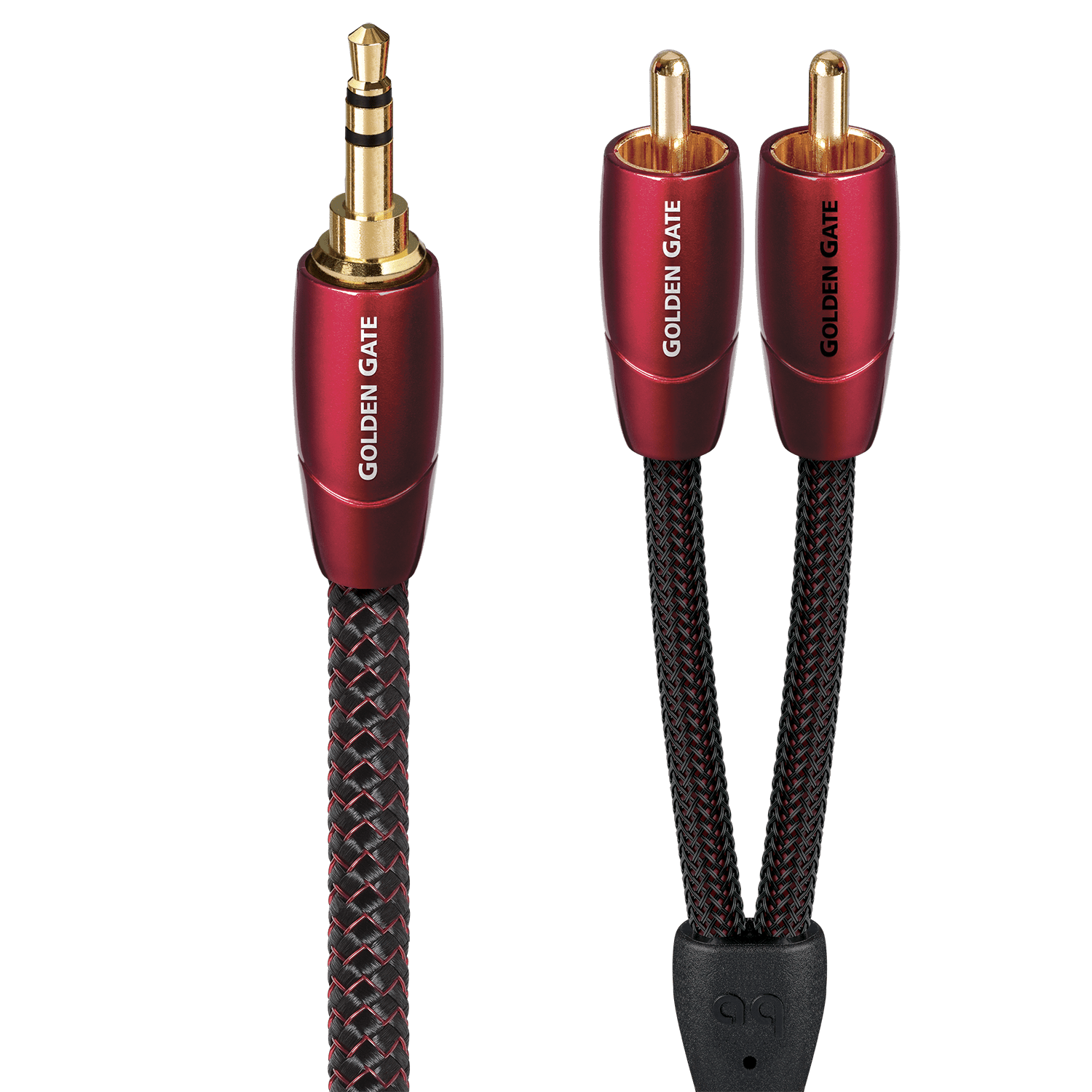 AudioQuest Golden Gate 3.5mm Mini > RCA i-Pack Audio Interconnect Cable - Installer 5-Pack - front view