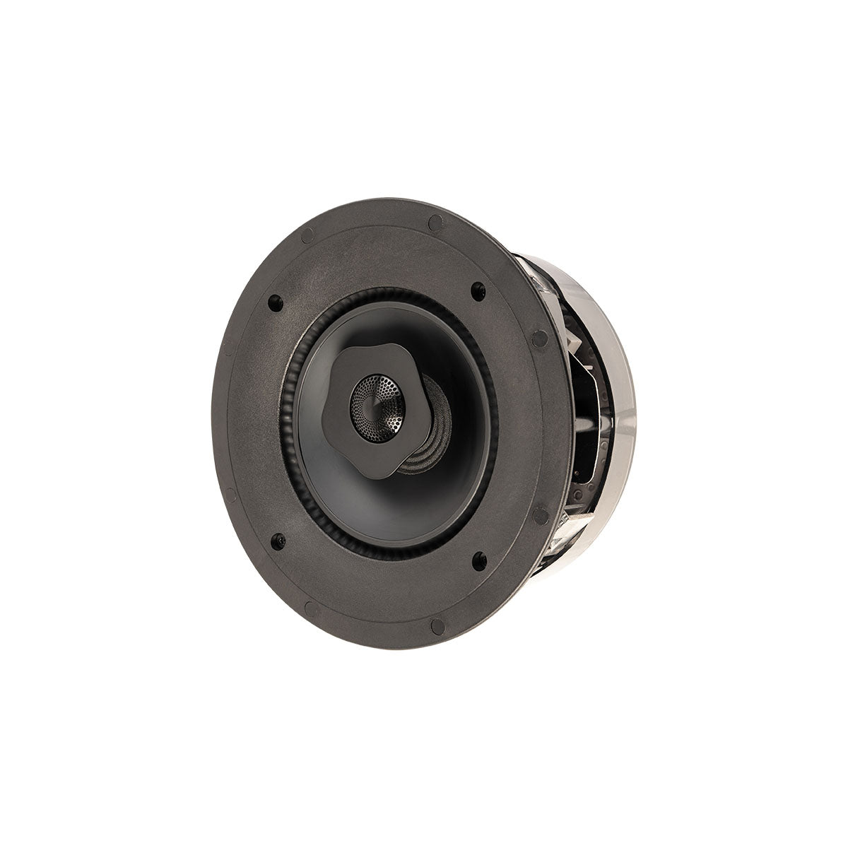 Paradigm CI Elite E65-R V2 6.5" In-Ceiling Speaker - front view angled left without grille