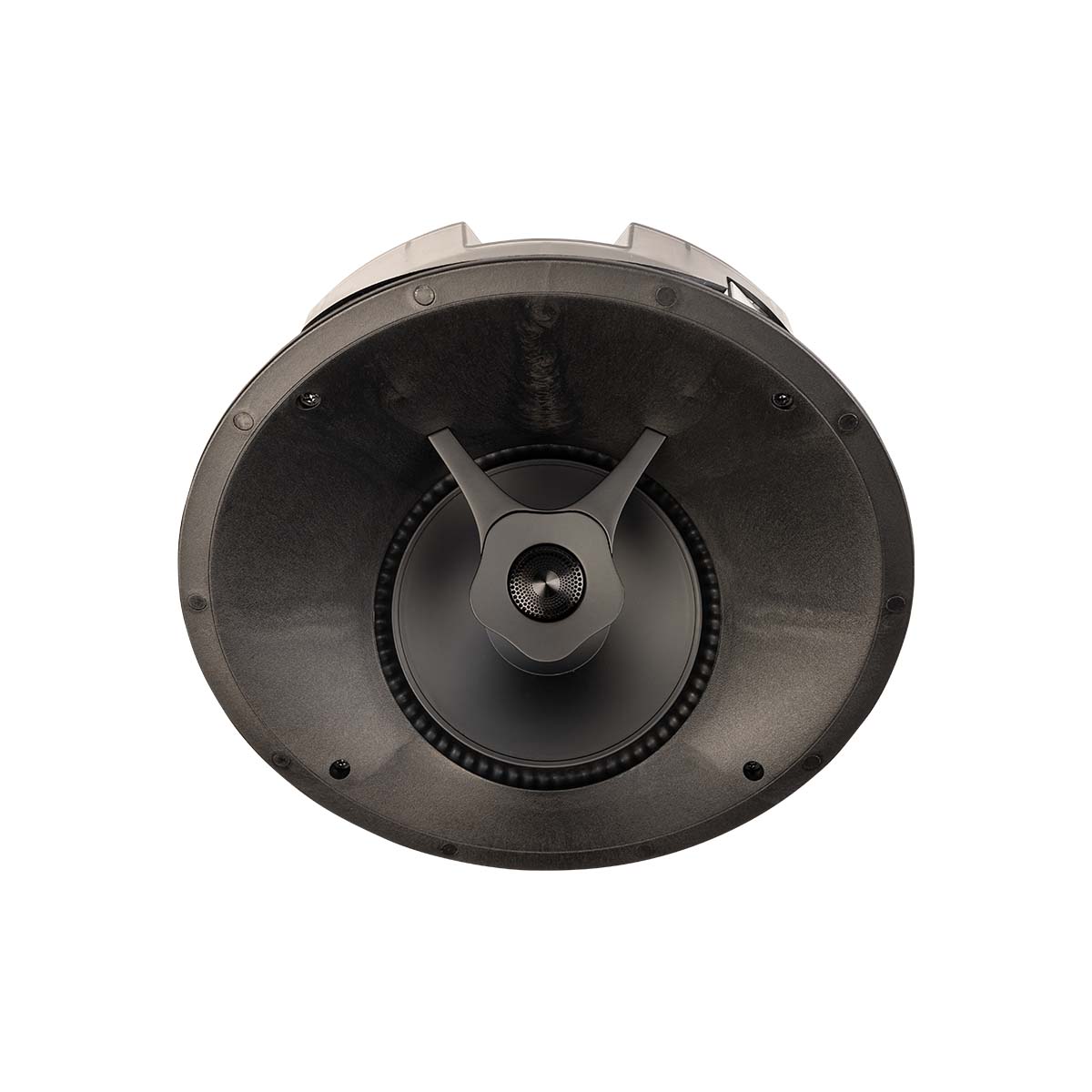 Paradigm CI Elite E80-A V2 8" Angled In-Ceiling Speaker front view angled down without grille