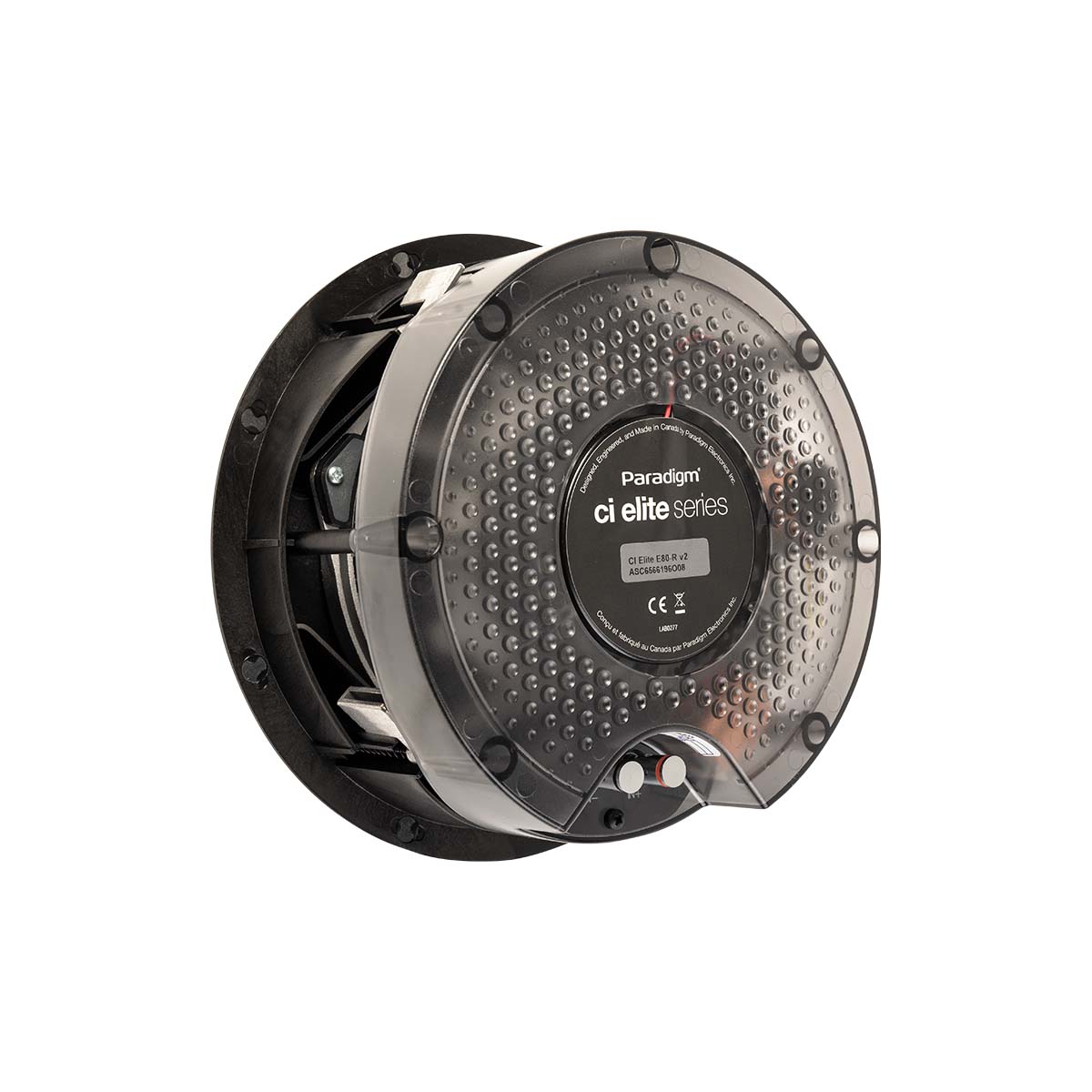 Paradigm CI Elite E80-R V2 8" In-Ceiling Speaker - rear view angled right
