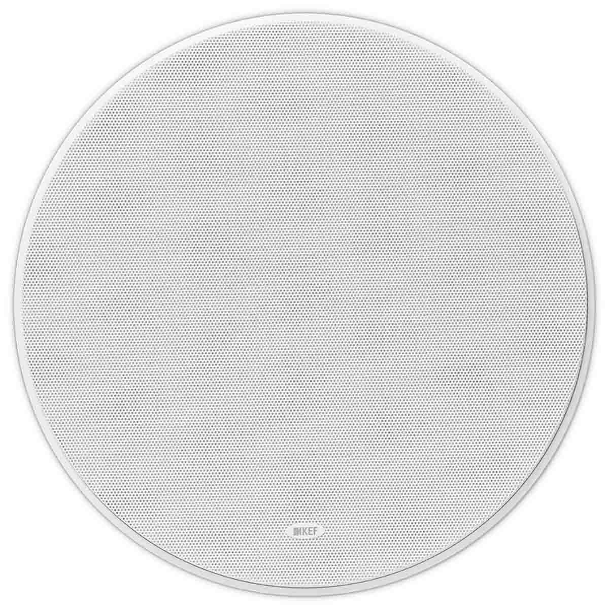 KEF Ci250RRM-THX In-Ceiling Loudspeaker - White - Each - front view with grille