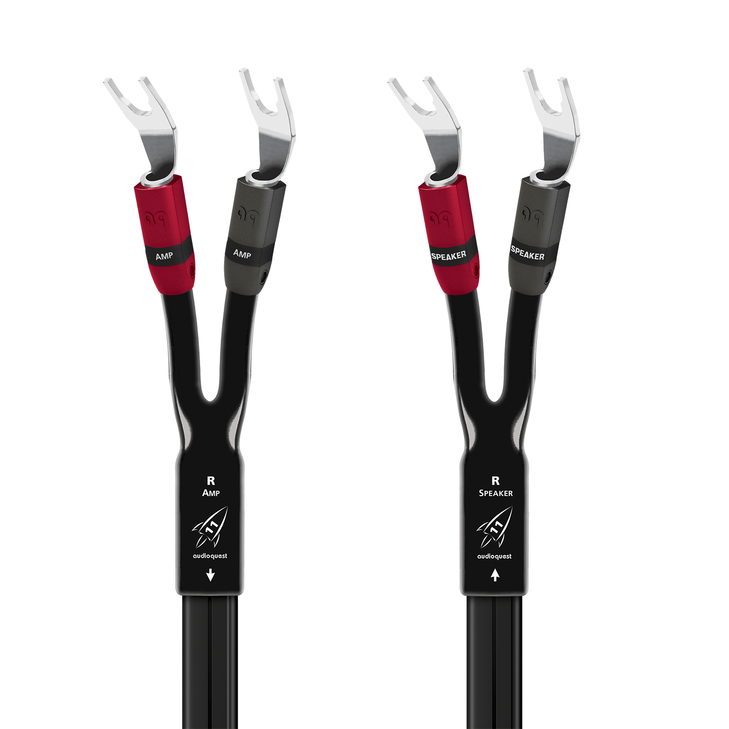 AudioQuest Rocket 11 Full-Range Speaker Cable w/ SureGrip 300 Connectors - front view