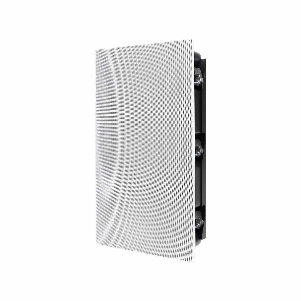 MartinLogan Dynamo IW-S In-Wall Subwoofer front view angled left with grille