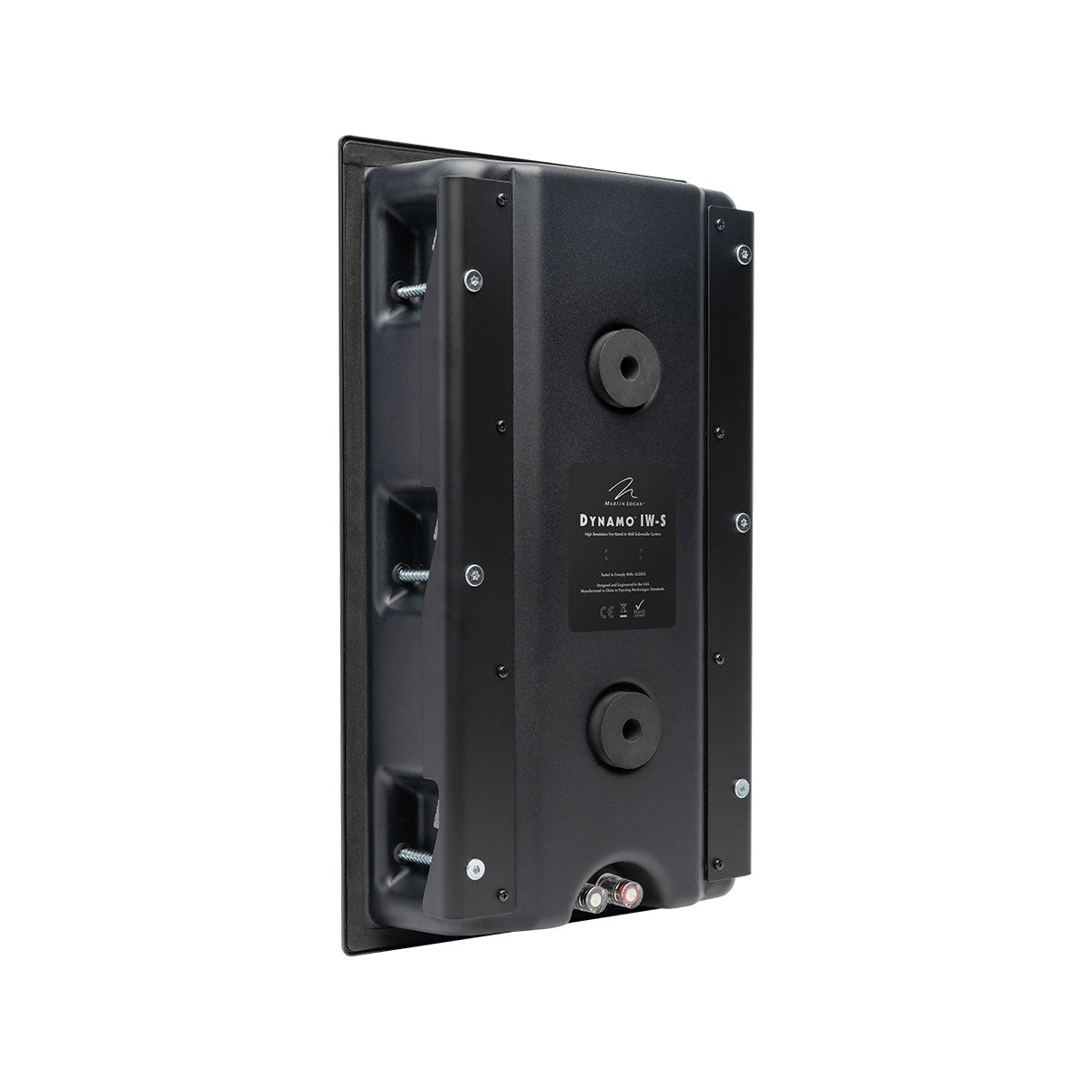MartinLogan Dynamo IW-S In-Wall Subwoofer rear view angled left