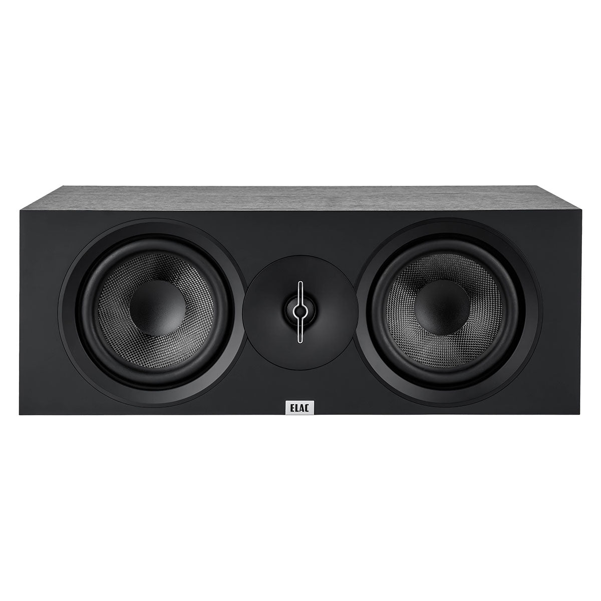 ELAC Debut 3.0 DC63 6.5" Center Speaker - Black - front view no grille straight on