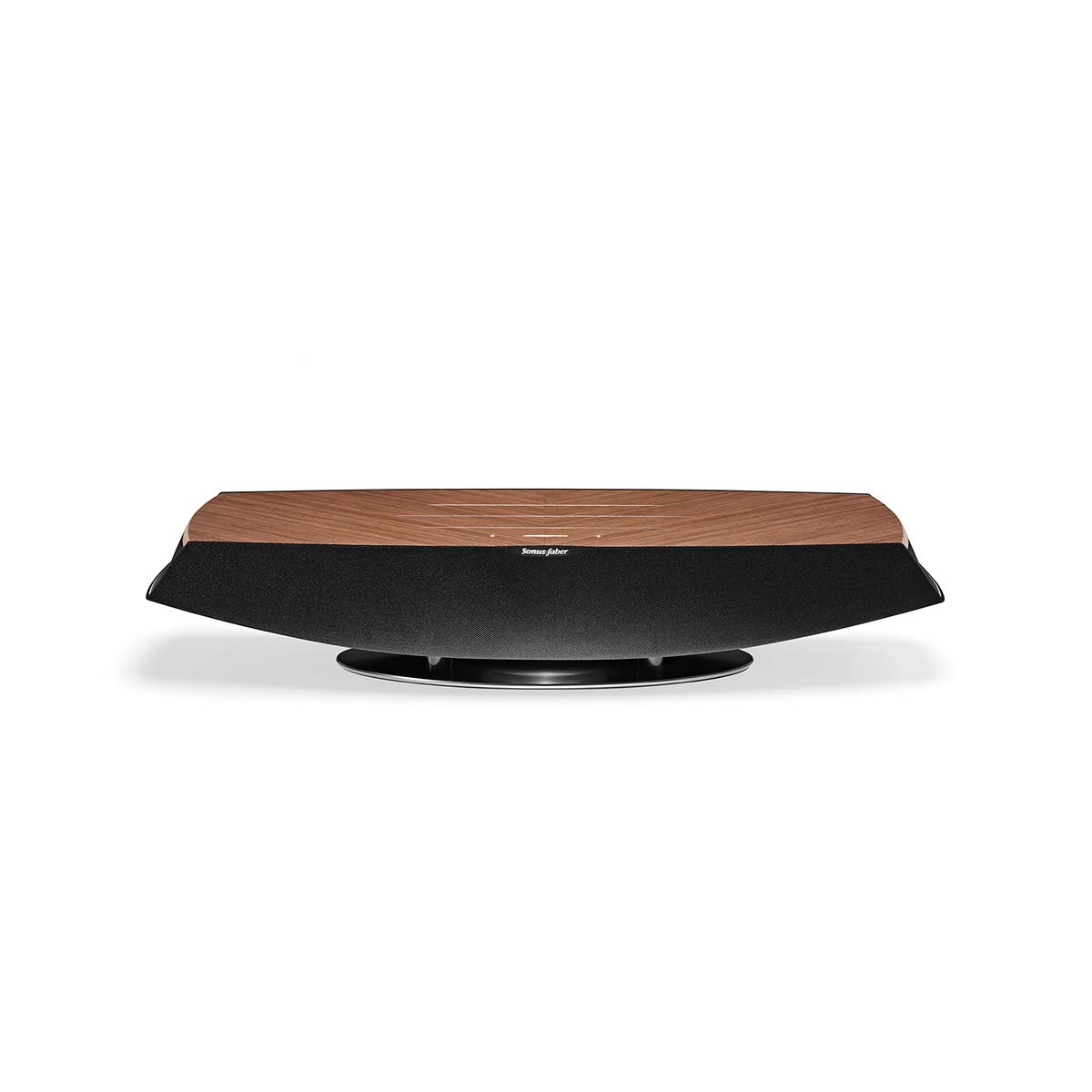 Sonus Faber Omnia Wireless Smart Speaker, Walnut, front view