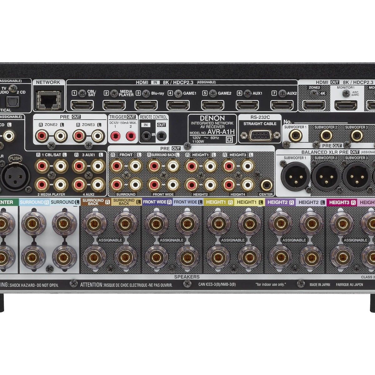 Denon AVR A1H Rear