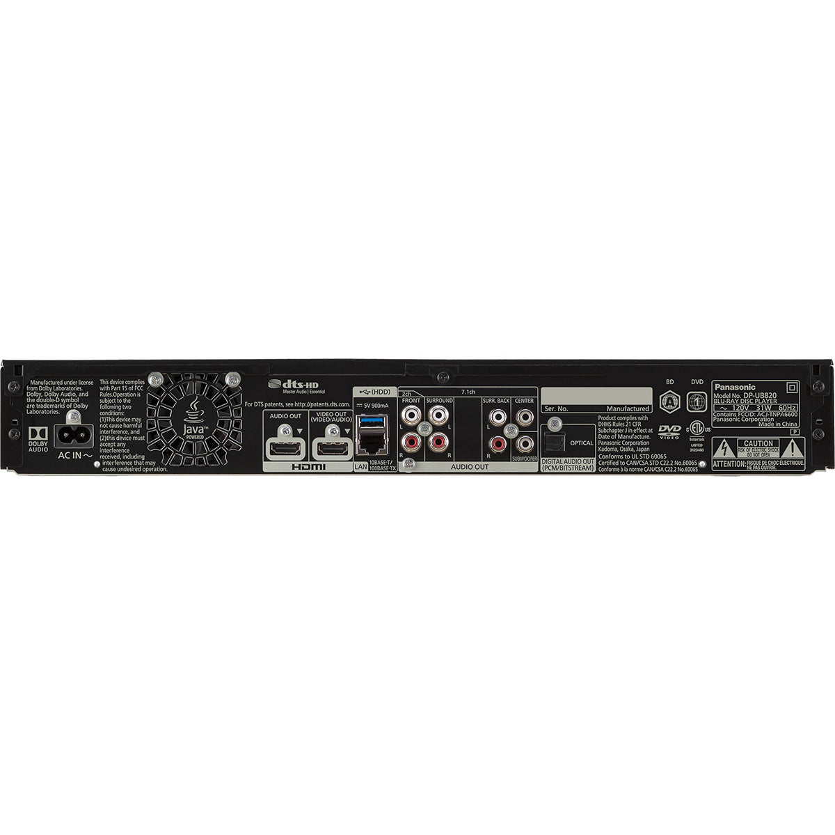 Panasonic DP-UB820-K Blu-ray Player