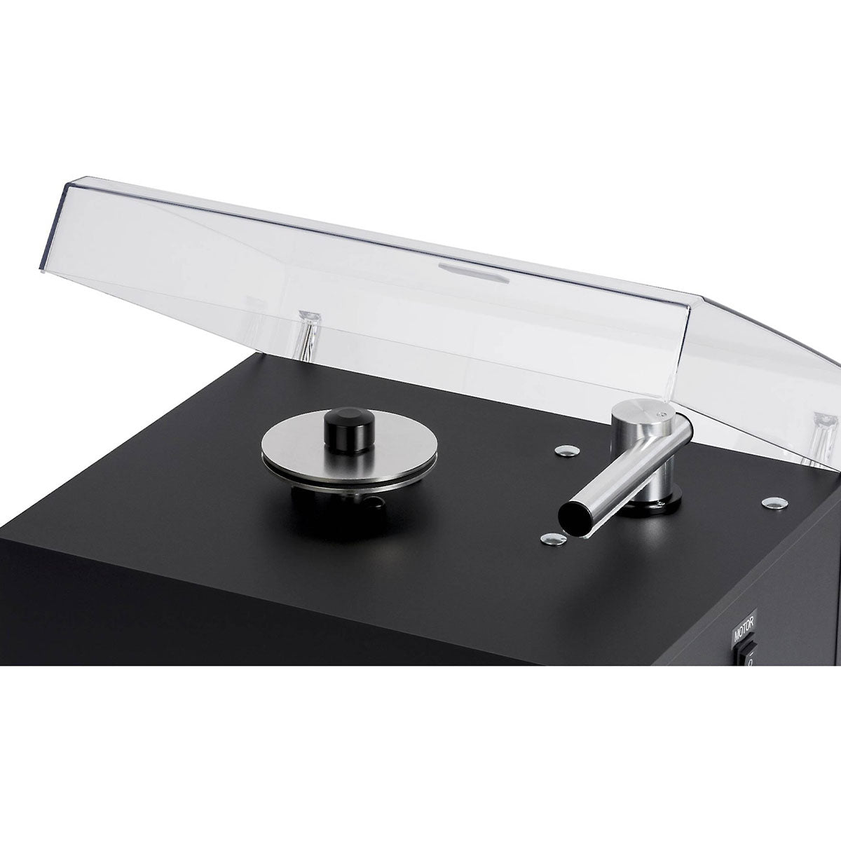 Pro-Ject VC-S MKII Dustcover - front right side view on a turntable