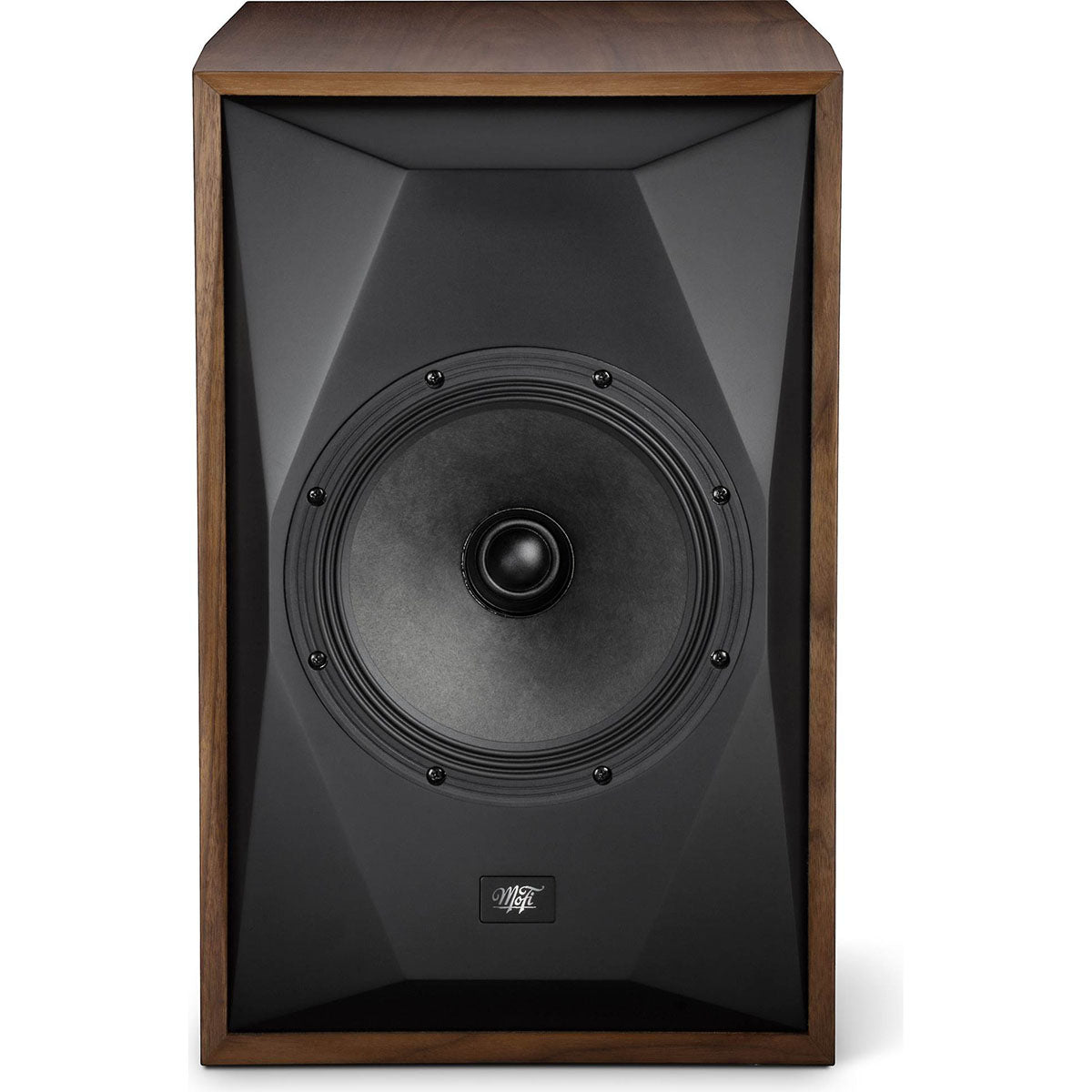 MoFi Electronics SourcePoint 8 Loudspeaker - single walnut without grille - front view