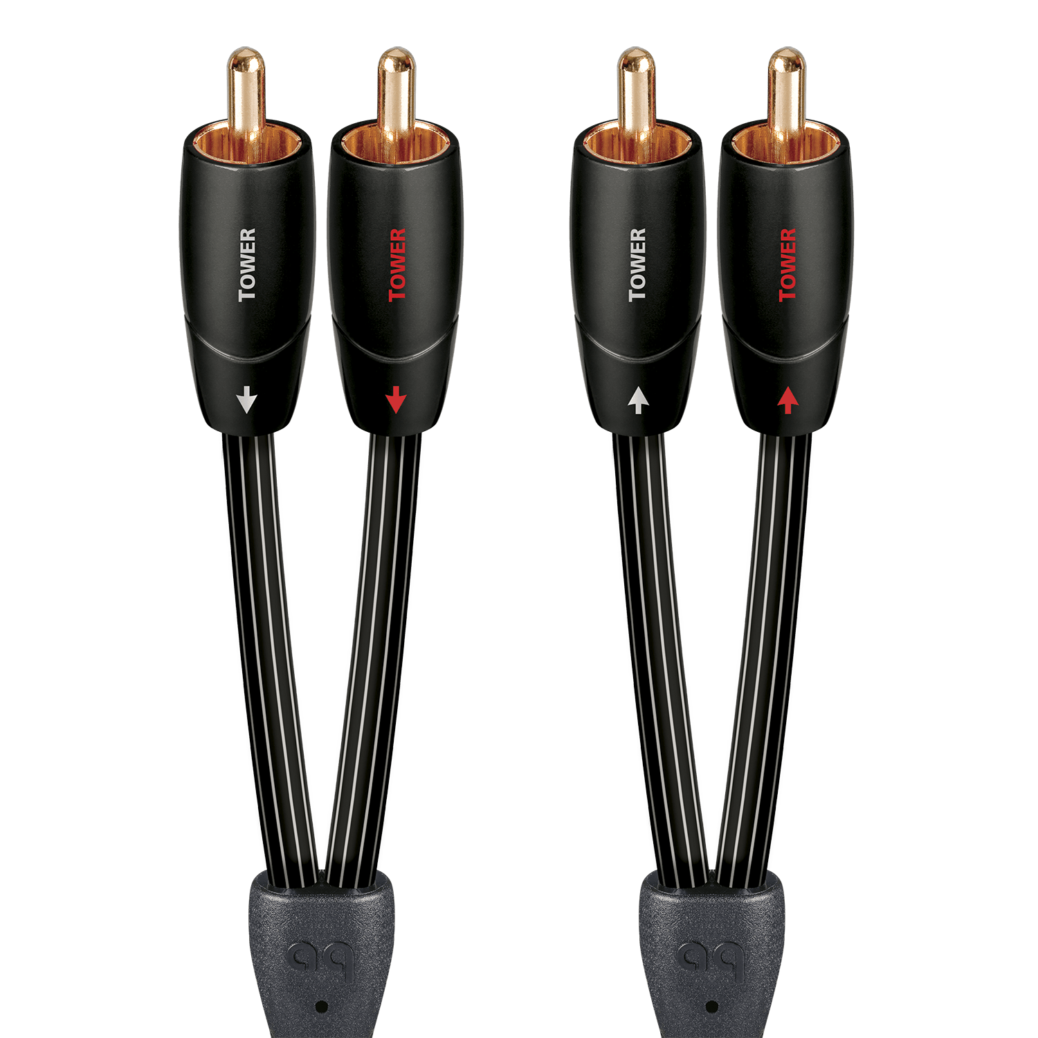 AudioQuest Tower RCA > RCA i-Pack Audio Interconnect Cable - Installer 5-Pack - front view