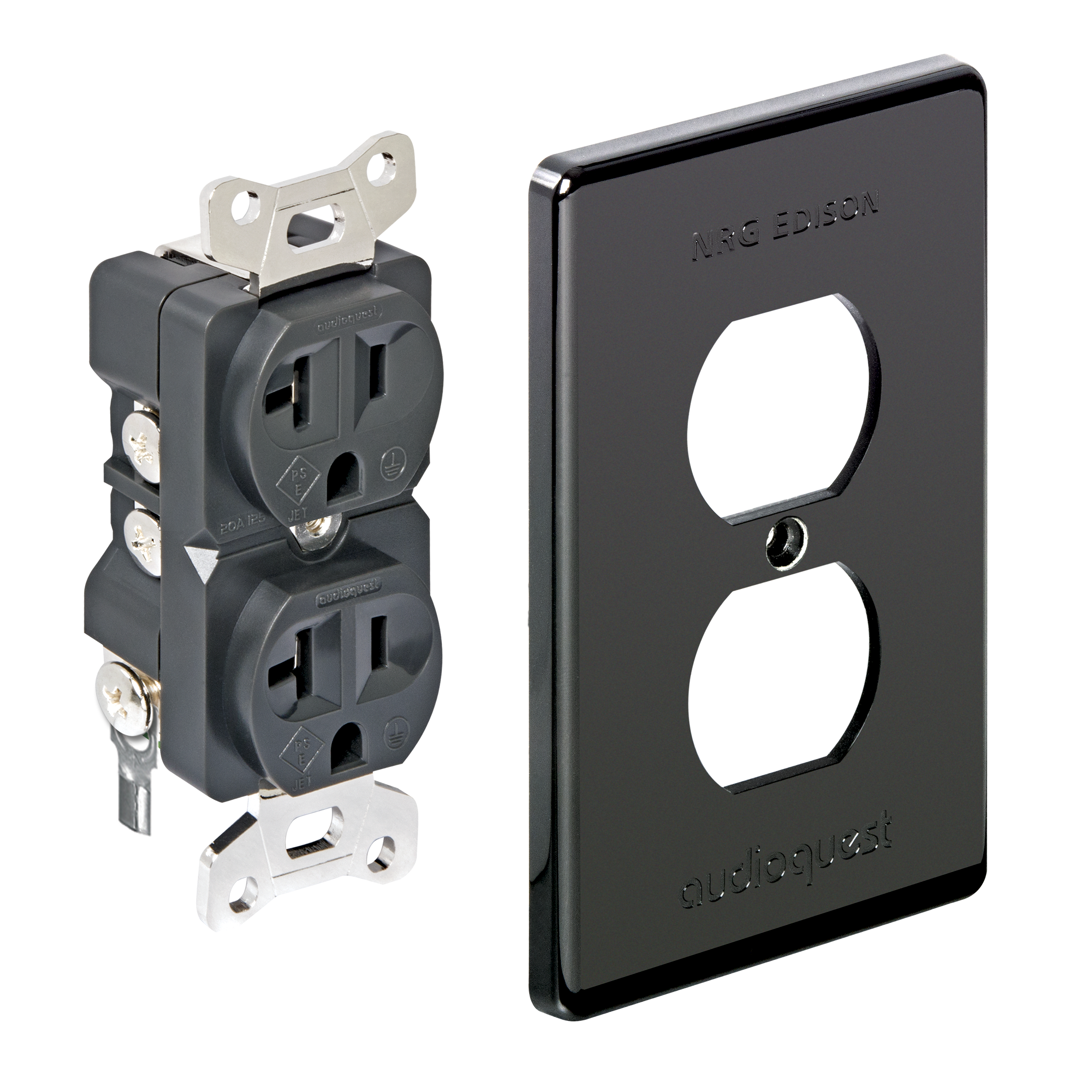 AudioQuest NRG Edison Duplex Wall Outlet - front view