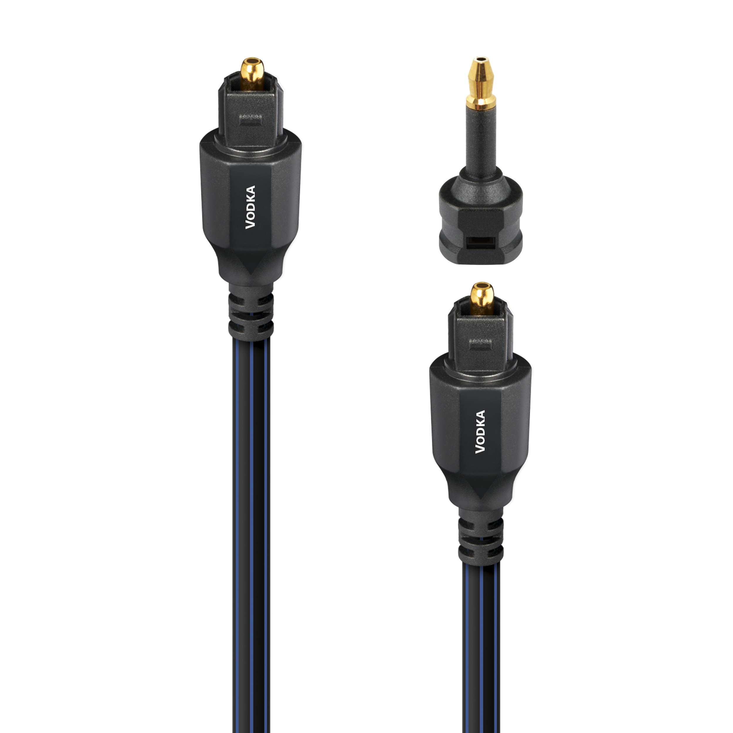 AudioQuest Vodka Optical Toslink Fiber-Optic Cable + Mini-Adaptor - front view