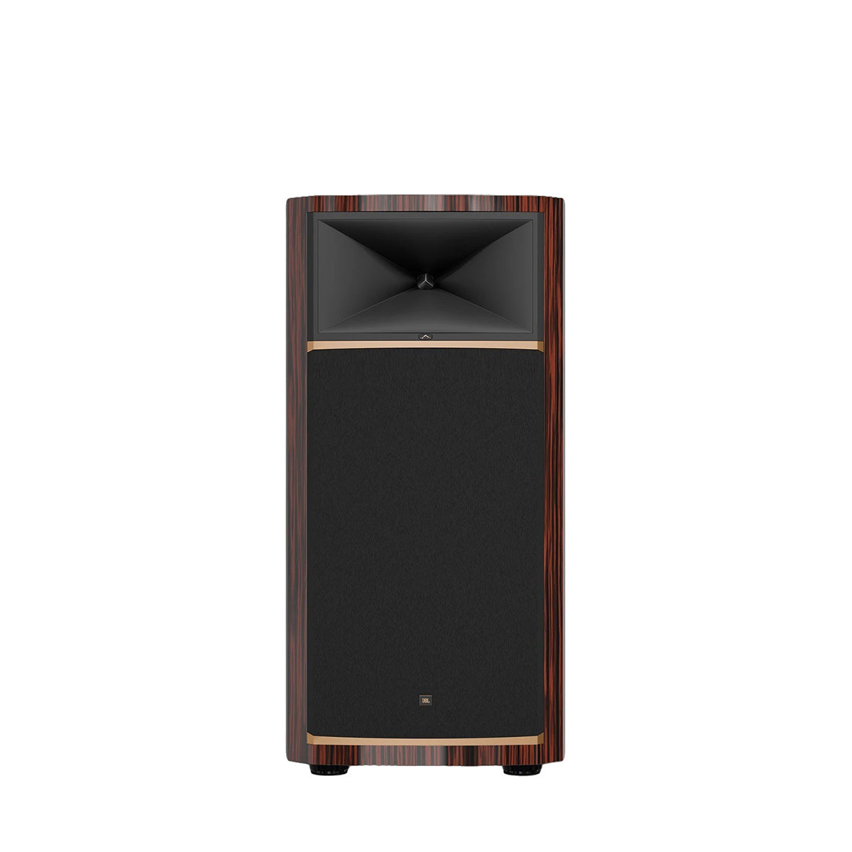 JBL Summit K2 3-Way Floorstanding Loudspeaker - single ebony speaker front view with grille