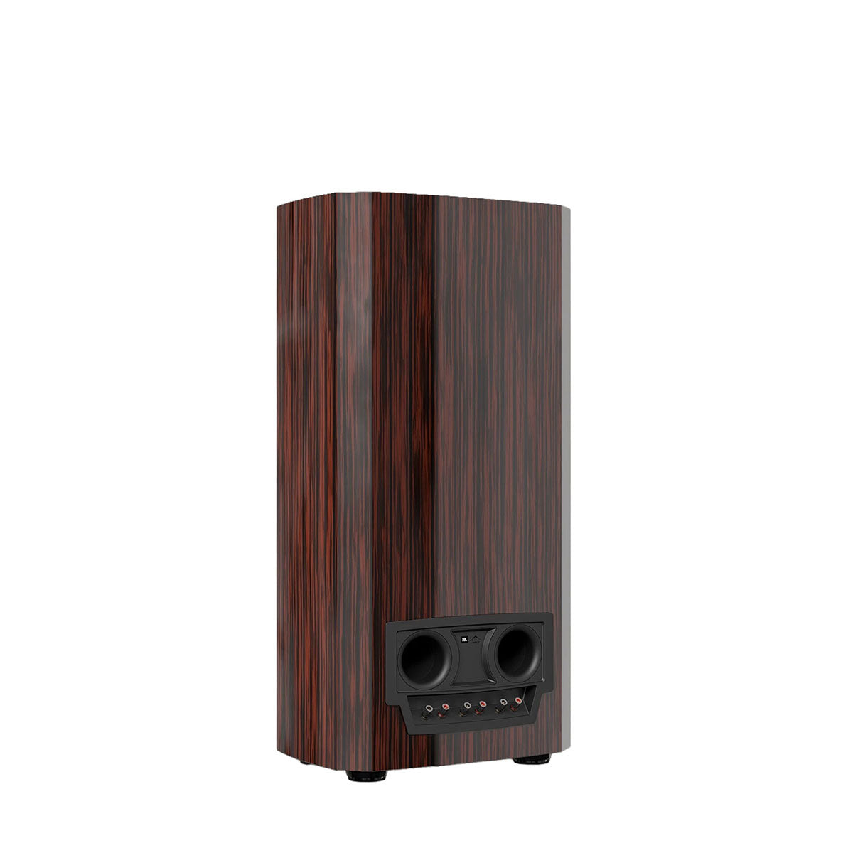 JBL Summit K2 3-Way Floorstanding Loudspeaker - single ebony speaker rear view angled right