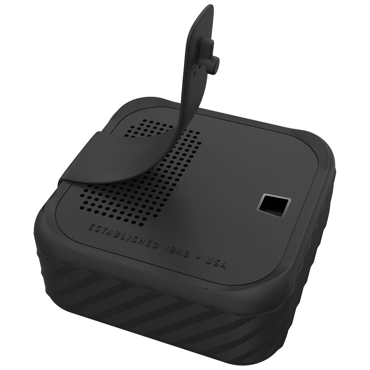 Klispch Austin Ultra Portable Bluetooth Speaker angled rear view