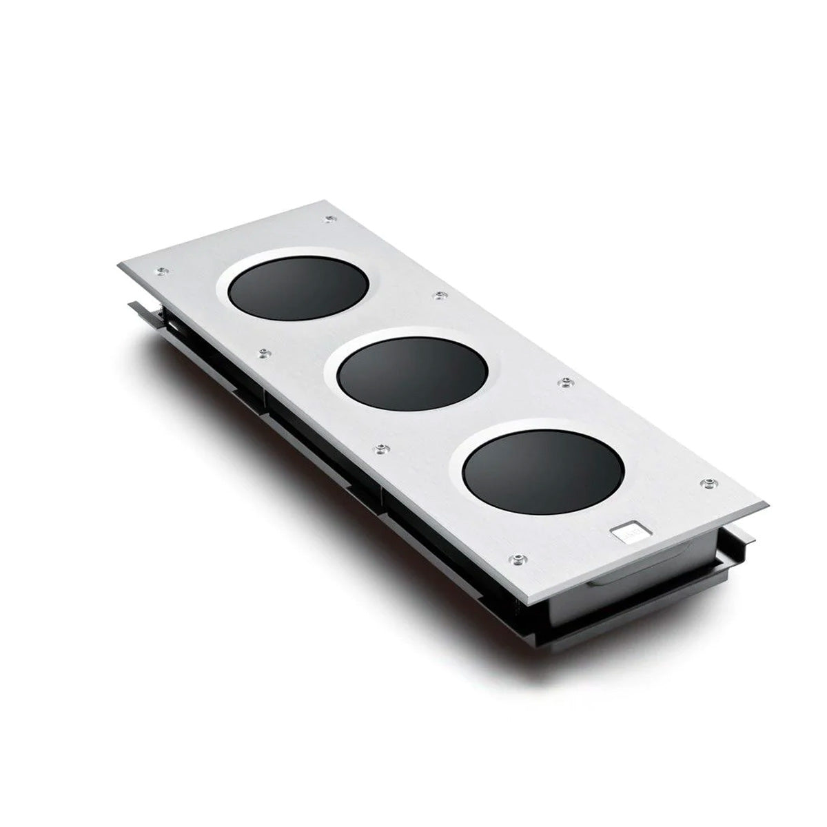 KEF Ci3160RLb-THX Extreme In-Wall THX Ultra2 - Select 2 Subwoofer - Silver - Each - angled front view