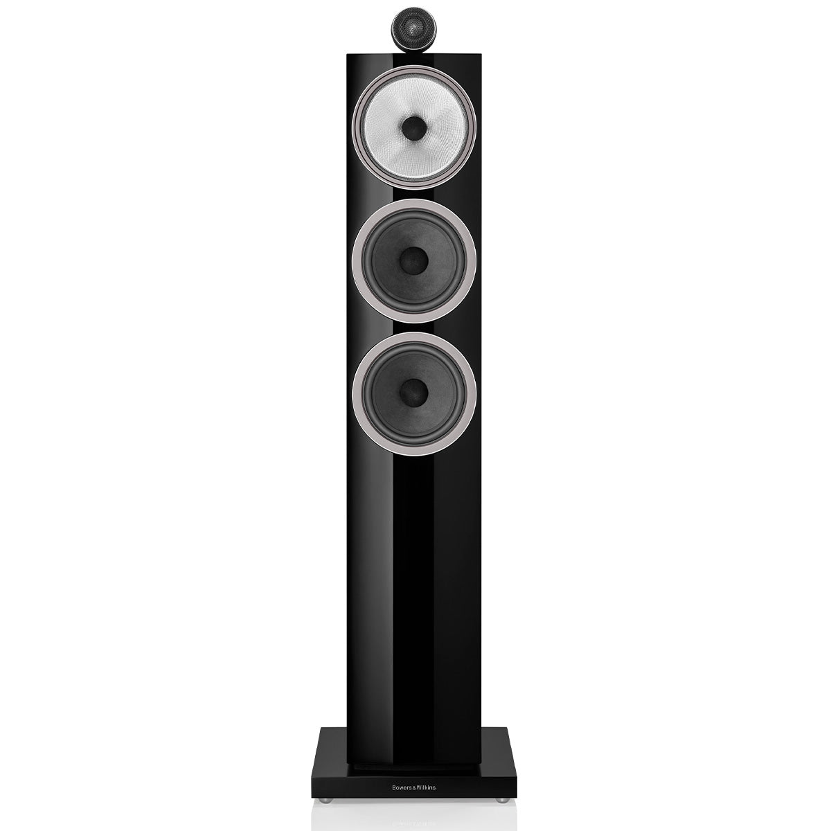 Bowers & Wilkins 703 S3 3-Way Floorstanding Loudspeaker- gloss black front shot